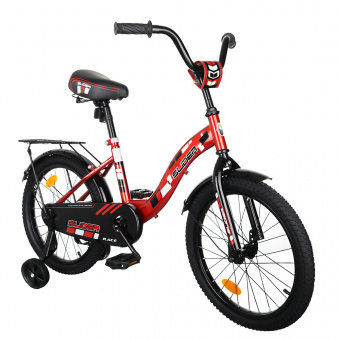 Велосипед 2-х кол Slider, цв кра/чер, надув колеса D18, 9,5кг, сталь, в/к 96х19х48см